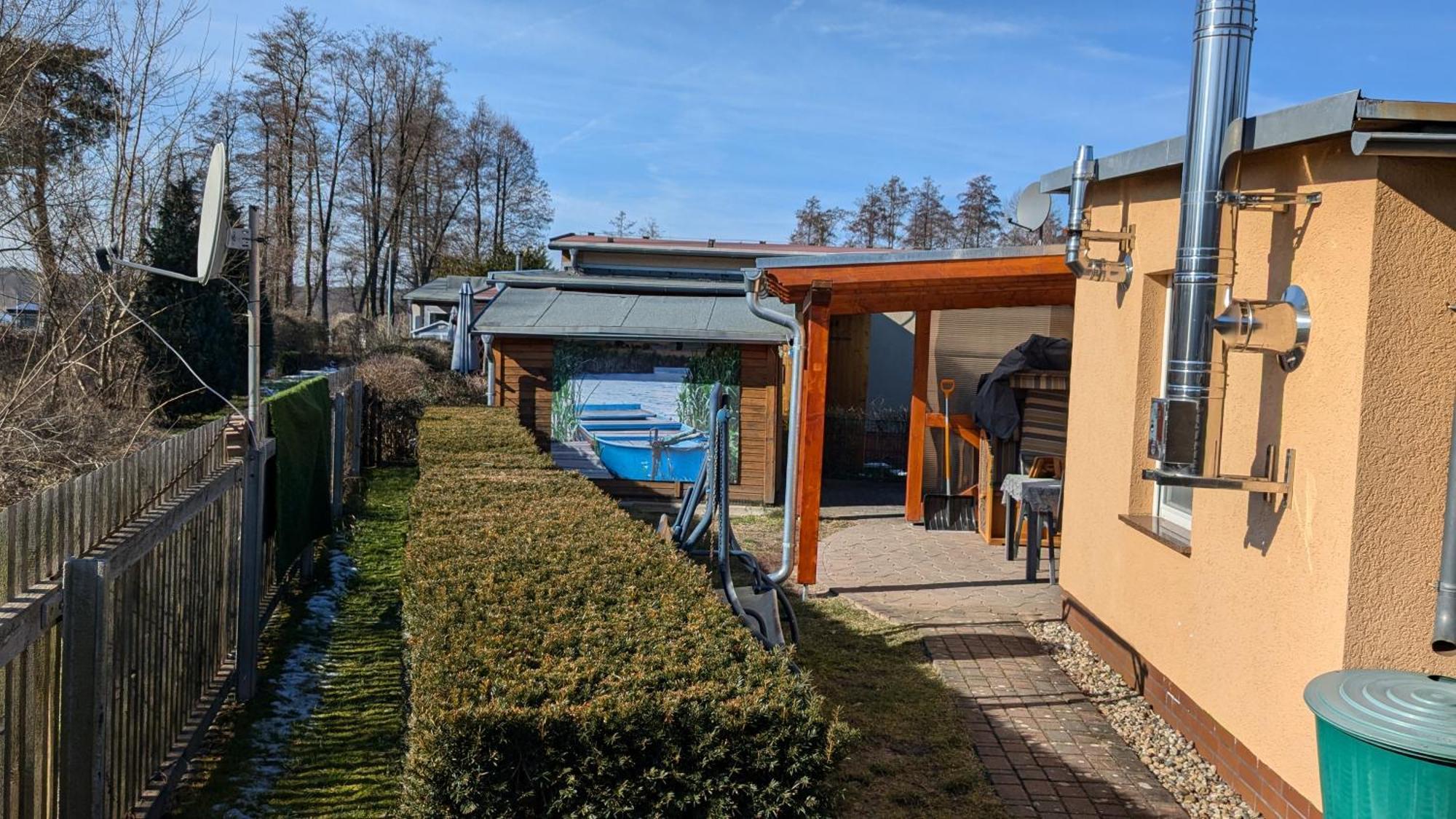 Spreewaldhaeuser Golinski Mit Kamin Am Neuendorfer See Alt Schadow Buitenkant foto